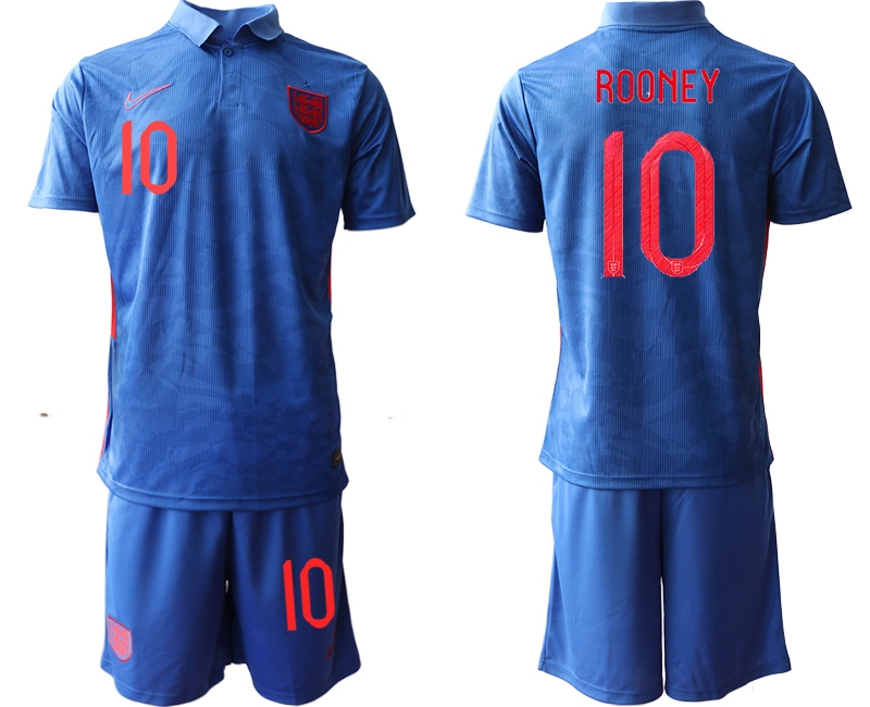 Men 2021 European Cup England away blue #10 Soccer Jersey->england jersey->Soccer Country Jersey